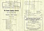 Inside pages of program for Toronto Symphony Orchestra Secondary School Concert, 1947