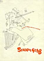 Front cover of the program for the International Artists series recital, 1947