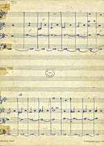 Manuscript score, STRING QUARTET, OP. 1, by Glenn Gould