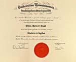 Diploma, DOCTORIS IN LEGIBUS, from the University of Toronto, June 1964