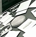Photograph of the centre of one of the DISKS used to display documents