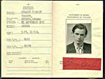 Pages 2 and 3 of Glenn Gould's passport