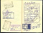 Pages 10 and 11 of Glenn Gould's passport