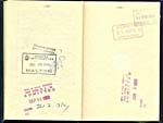 Pages 12 and 13 of Glenn Gould's passport