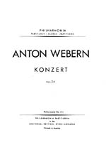 Title page of score, CONCERTO FOR NINE INSTRUMENTS, OP. 24, by Anton Webern